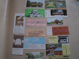 Japon : Lot De Billets D'entrée Dans Sites Touristiques, Musées ... - Andere & Zonder Classificatie