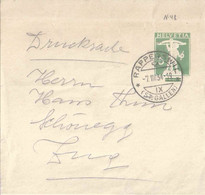 Streifband 49  Rapperswil (St.Gallen) - Zug         1934 - Ganzsachen