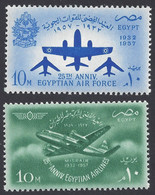 EGITTO 1957 - Yvert 408/9** - Aerei | - Nuevos