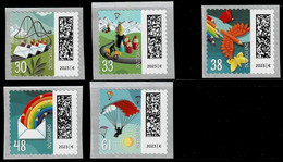 Bund 2023,Michel# 3740 - 3744R ** Welt Der Briefe Alle Mit Nummer, Selbstklebend - Unused Stamps