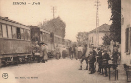 Semons * Arrêt * Train Tramway Wagons * Ligne Chemin De Fer Isère * Villageois - Autres & Non Classés