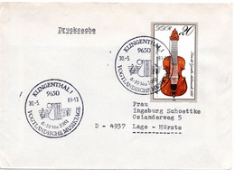 56859 - DDR - 1981 - 20Pfg Geige EF A DrucksBf SoStpl KLINGENTHAL - VOGTLAENDISCHE MUSIKTAGE -> Westdeutschland - Music