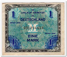 GERMANY,MILITARY PAYMENT,1 MARK,1944,P.192b,XF+ - 1 Mark