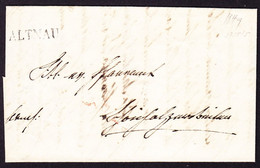 1849 Kleiner Faltbrief Mit Stabstempel ALTNAU. Rückseitig Blauer 2 Kreisstempel TAEGERWEIL - ...-1845 Préphilatélie