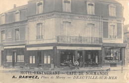 CPA 14 DEAUVILLE HOTEL RESTAURANT CAFE DE LA NORMANDIE PLACE DE MORNY (cliché Rare - Deauville