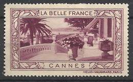 France Vignette HV  Belle France Cannes     Neuf ( * ) AB     Voir Scans    Soldes ! ! ! - Turismo (Vignette)