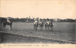 CPA 14 DEAUVILLE LA PLAGE FLEURIE LE POLO (au Verso Marque Postale HOPITAL DEAUVILLE - Deauville