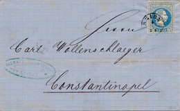 1871 LSC Smyrne à Constantinople Signée Calves TB. - Levant Autrichien