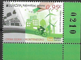 2016   Montenegro Crna Gora  Mi. 387 **MNH Europa  Umweltbewusst Leben. - 2016
