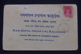 INDE - Enveloppe Pour Jaipur En 1941 Avec Cachet De Taxe- L 139362 - 1936-47 Roi Georges VI