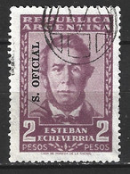 ARGENTINE. Timbre De Service Oblitéré. Poète Esteban Echeverria. - Ecrivains