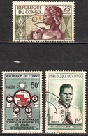 Rép Du CONGO --- N°135/136/137--OBL  VOIR  SCAN - Usati