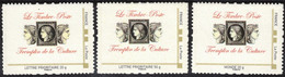 FRANCE TAM Adhésifs Horizontal MONTIMBRAMOI - 3 Timbres Collection Et Patrimoine (20c Cérès) -  CADRE VERT-OLIVE - Ungebraucht