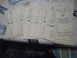 Lot De 34 Questionnaires  Différents Marabout  Junior Bob Morane  H.Vernes - Marabout Junior