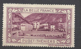 France  Vignette HV  La Belle France   Puget - Théniers     Neuf ( * ) B/TB Voir Scans  Soldes ! ! ! - Tourism (Labels)