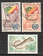 Rép Du CONGO --- N°139/140/143---OBL  VOIR  SCAN - Afgestempeld