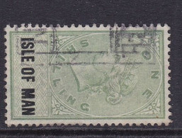 GB Fiscal/ Revenue Stamp.  Isle Of Man 1/- Green And Black Barefoot 20 Good Used - Revenue Stamps
