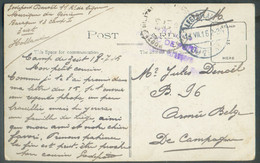 C.P. Expédiée Du CAMP De ZEIST 18-VII-1916 + Griffe PORT VRIJ FRANCHISE DE PORT MILITAIRE ETRANGERS INTERNES AUX PAYS-BA - Krijgsgevangenen