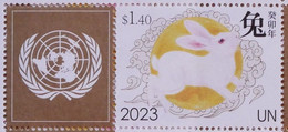 ONU - UNITED NATIONS 2023 - NATIONS UNIES - NEUF** 1TD - LUNAR YEAR OF THE RABBIT - ANNEE LUNAIRE DU LAPIN - MNH - Ongebruikt