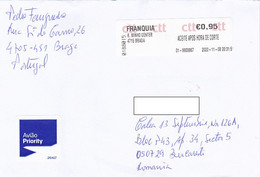 AMOUNT 0.95 STICKER STAMP ON COVER, 2022, PORTUGAL - Covers & Documents