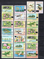 Anguilla 1980 Overprint Separation 22 Stamps Birds Nature - Anguilla (1968-...)