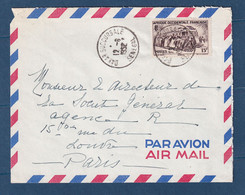 ⭐ Sénégal - Lettre Par Avion Avec Cachet Dakar Succursale - Affranchie à 15 Fr - AOF YT N° 40 - 1952 ⭐ - Lettres & Documents