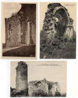 3 CPA   87   CHALUS       -        RUINES DE LA CHAPELLE DU CHATEAU - Luoghi Santi