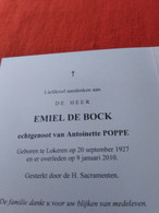 Doodsprentje Emiel De Bock / Lokeren 20/9/1927 - 9/1/2010 ( Antoinette Poppe ) - Godsdienst & Esoterisme