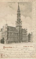 BRUXELLES-GRAND PLACE-1899-HOTEL DE VILLE-CACHET D'ARRIVEE A UTRECHT - Places, Squares