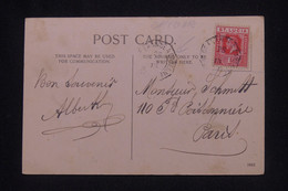 STE LUCIE - Carte Postale Pour Paris En 1913, Oblitération Ligne Maritime - L 139380 - St.Lucia (...-1978)