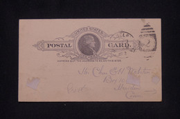ETATS UNIS - Entier Postal Avec Repiquage Philatélique Au Dos, De Philadelphia En 1892 Pour Meriden - L 139382 - ...-1900