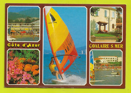 83 CAVALAIRE SUR MER En 5 Vues Planche à Voile Baignade VOIR DOS Et Flamme En 1986 - Cavalaire-sur-Mer