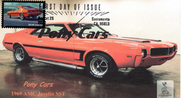 Pony Cars First Day Cover  #5 Of 5 AMC Javelin (B&W Cancel) - 2011-...