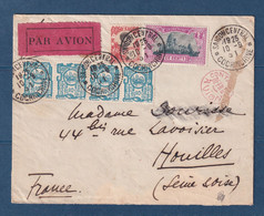 ⭐ Indochine - Premier Vol - Cachet Saïgon Central Avec Cachet Marseille Gare Au Dos - 1931 ⭐ - Luchtpost