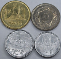 PAKISTAN Different Years Set 4 Coins UNC - Pakistan