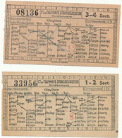 STRASBOURG, 67 - 2 Tickets, Compagnie Des Transports Strasbourgeois - Europa