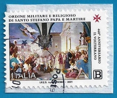 2021 - ITALIA - ORDINE MILITARE E RELIGIOSO DI SANTO STEFANO PAPA E MARTIRE - USATO SU FRAMMENTO #2 - 2021-...: Usati