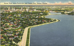 TAMPA - AERIAL VIEW ALONG BOULEVARD AND TAMPA BAY - Tampa