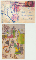 Romania 1943 Postcard With Two Different Rarau Chalet Cachet Censored From Campulung Bukowina To Bucharest - Cartas & Documentos