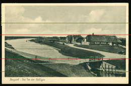 Orig. Foto AK Um 1950 Borgsiel Tor Der Halligen, Landpoststempel Hallig Langeness - Halligen