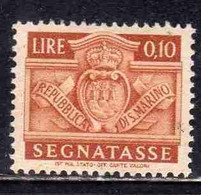 REPUBBLICA DI SAN MARINO 1945 SEGNATASSE POSTAGE DUE TASSE TAXE CENT. 10c  (0,10) MNH - Postage Due