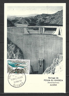 FRANCE. N°1203 De 1959 Sur Carte Maximum. Barrage En Algérie. - Agua