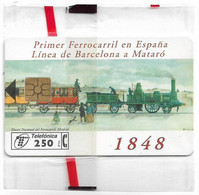 Spain - Telefónica - Trains - Primer Ferrocarril En España - P-225 - 11.1996, 250PTA, 5.000ex, NSB - Commemorative Advertisment