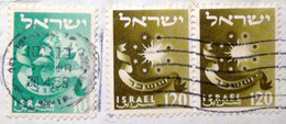 Israel - 1955/56 - Mi:IL 119, 127 Sn:IL 105,113, Yt:IL 97,105 O- Look Scan - Usados (sin Tab)