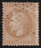 France   .   Y&T   .    28      .      O    .   Oblitéré - 1863-1870 Napoléon III Lauré