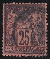 France   .   Y&T   .   91      .       O    .   Oblitéré - 1876-1878 Sage (Typ I)