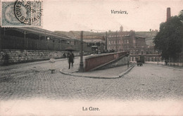 Verviers - La Gare - BELGIQUE -  Colorisé Et Animé  - Carte Postale Ancienne - Verviers