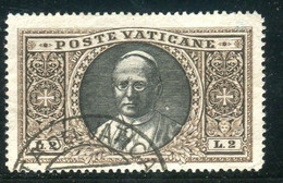 VATICANO 1933 GIARDINI E MEDAGLIONI 2 LIRE USATO - Oblitérés