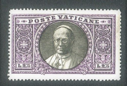 VATICANO 1933 GIARDINI E MEDAGLIONI 2,75 LIRE * GOMMA ORIGINALE - Nuovi