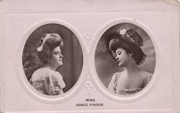 Femme Celebre - Miss Grace Pinder - Carte Fantaisie Portrait - Carte Postale Ancienne - Mujeres Famosas